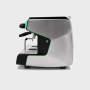 Side view of the Rancilio Classe 20 ASB Tall 2 group espresso machine with Tall takeaway cup groups