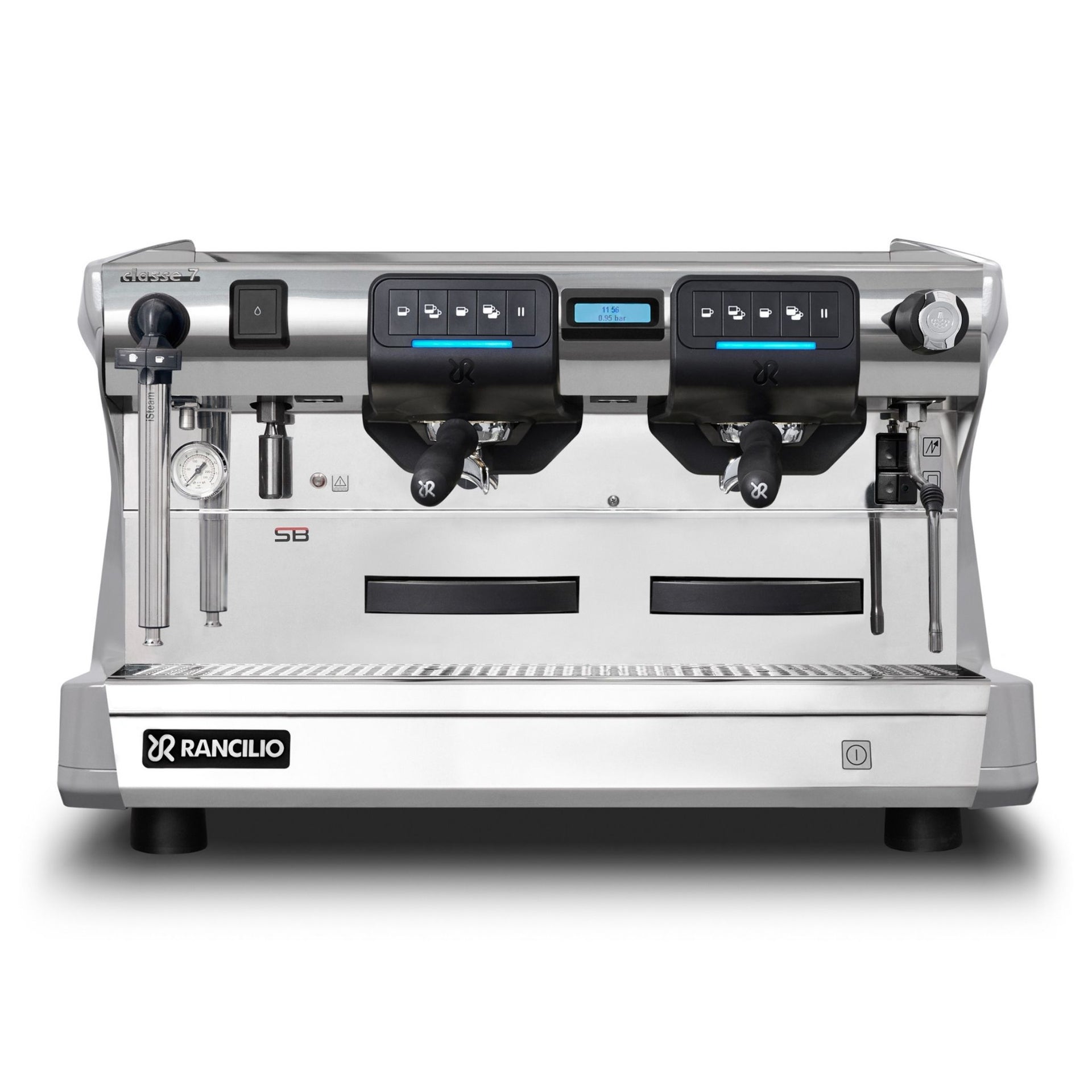 Rancilio Classe 7 USB Tall 2 group commercial espresso machine for cafés restaurants and speciality coffee shops - grey