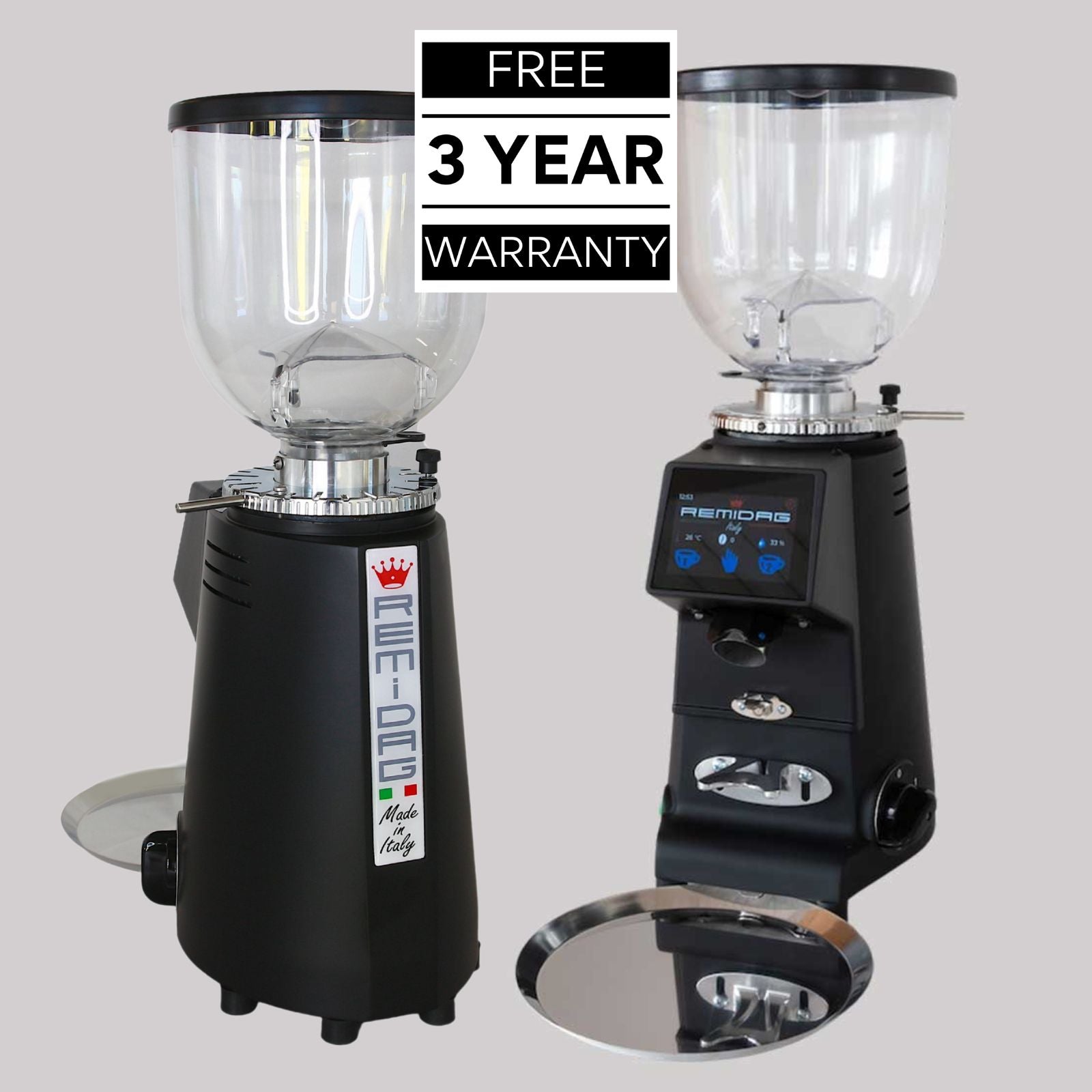 Remidag RD64 PRO commercial coffee grinder – 64mm burrs and on-demand dosing for barista use