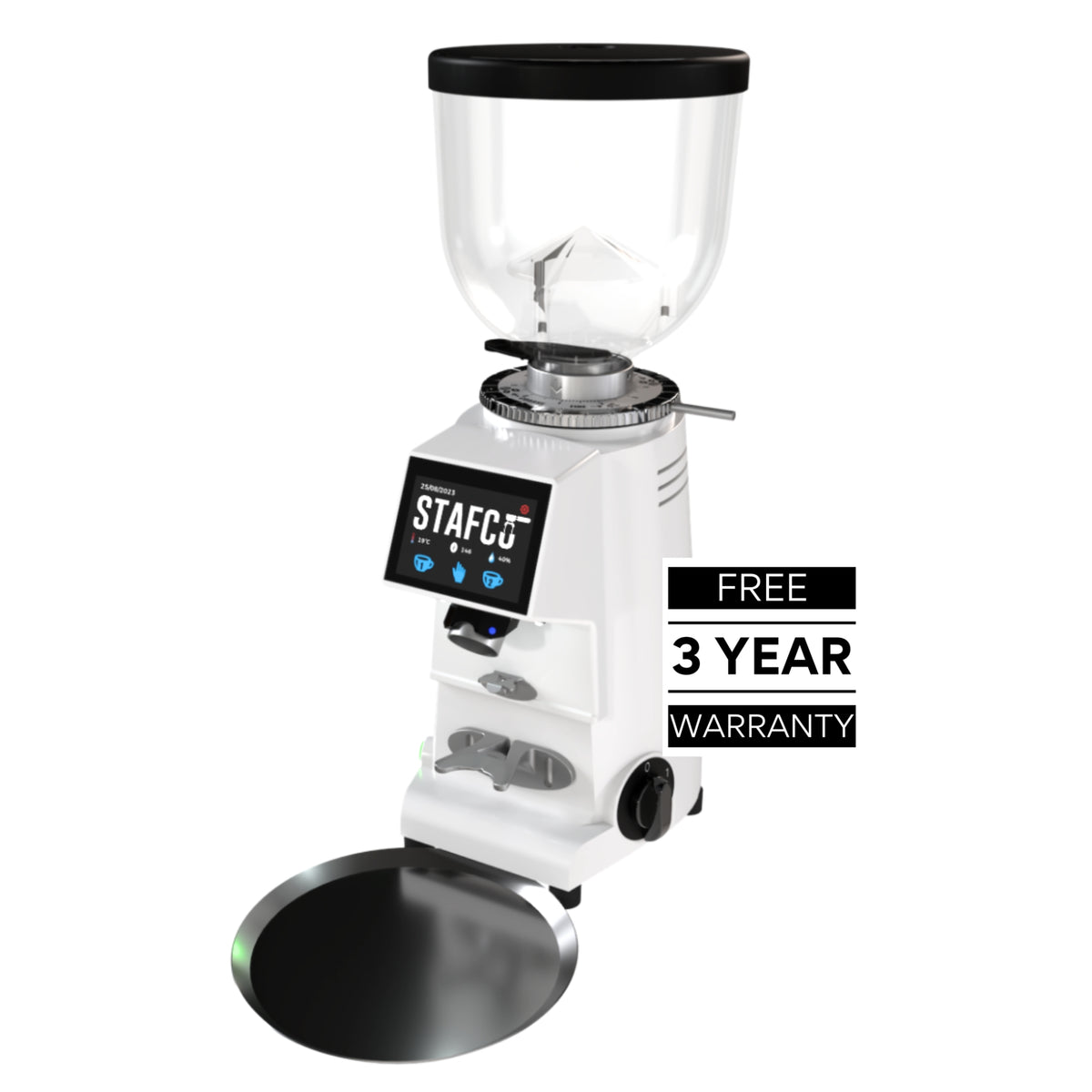 Remidag RMD64-OD-PRO white on-demand commercial coffee grinder