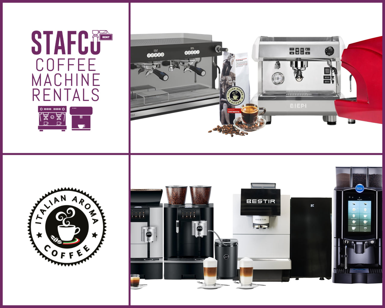 StafCo Coffee Machine Rentals – barista espresso machines, bean-to-cup systems, no contract rentals and full coffee setup packages for UK businesses.