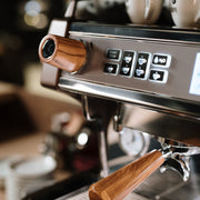 Italian Biepi MC-1 Barista Pro walnut finish espresso machine for coffee shops – buy or lease