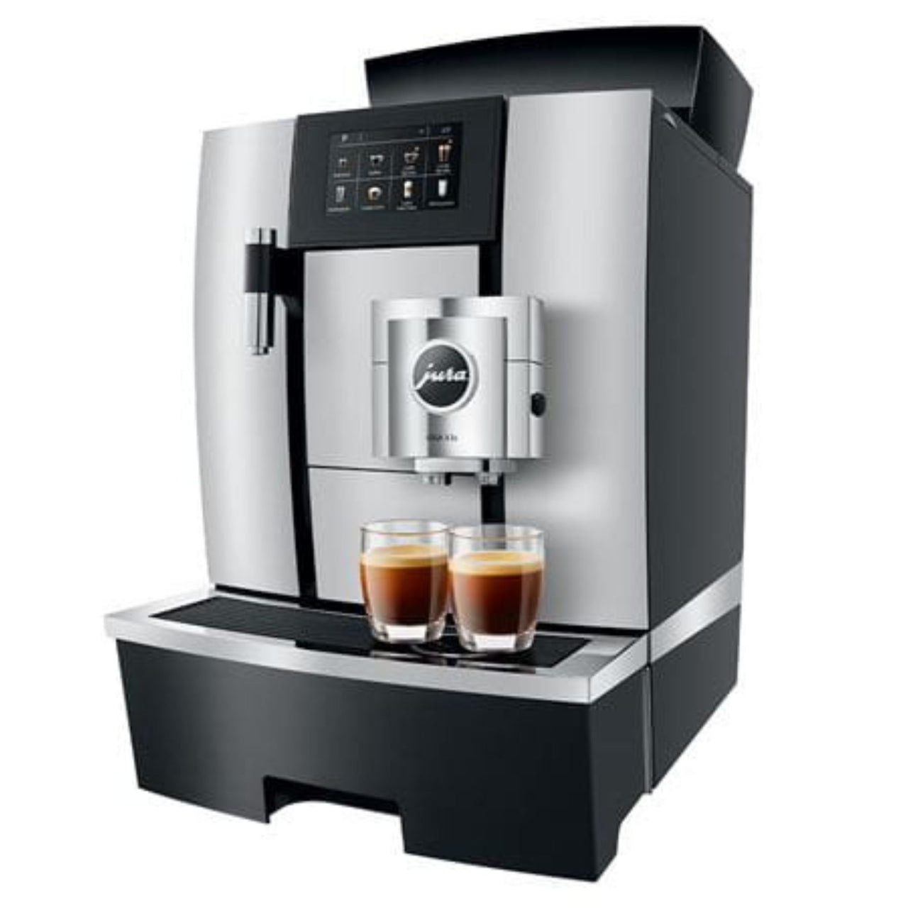Professional bean-to-cup coffee machine with mains water connection