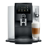 Buy or lease the Jura S8 bean-to-cup coffee machine in chrome – automatic Swiss coffee maker with touch display, ideal for home and small office use