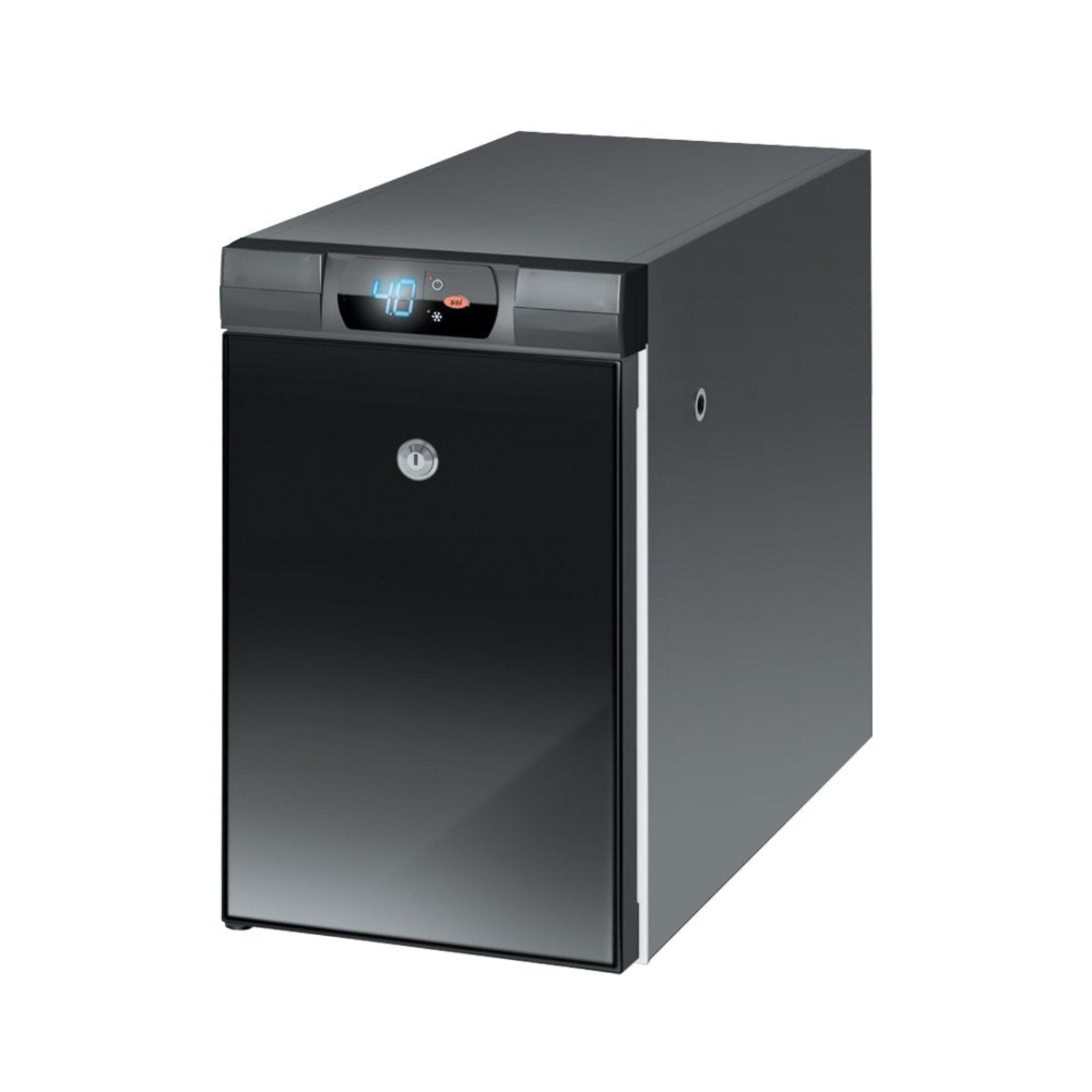 FG10i DGT V-Cool 4L coffee milk fridge in black with digital display