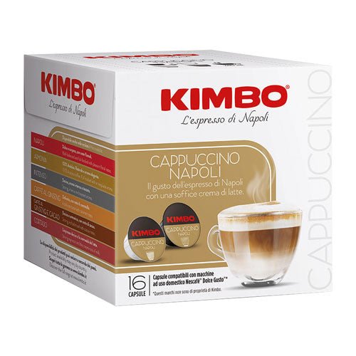 KIMBO Cappuccino Napoli - Dolce Gusto & NESCAFÈ Compatible* Capsules - Stafco Coffee