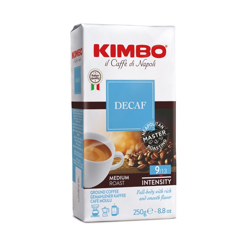 Kimbo Decaf Ground Coffee 250g - Stafco Coffee
